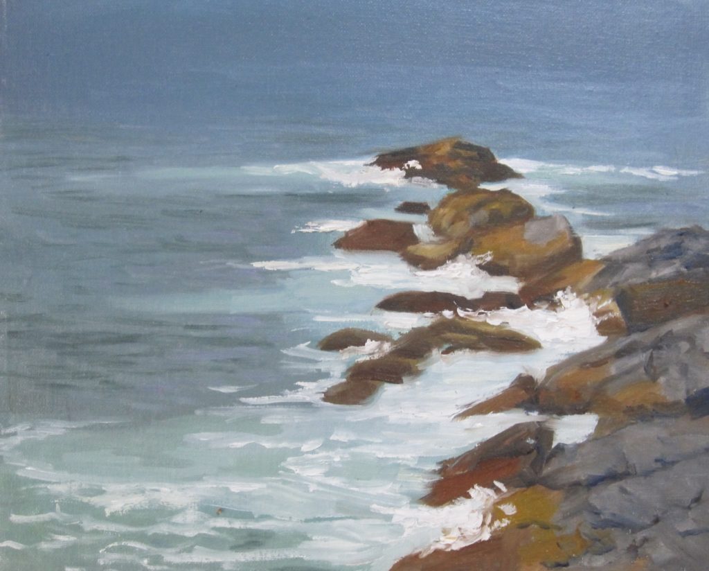 Surf and Rocks, 8x10, $425