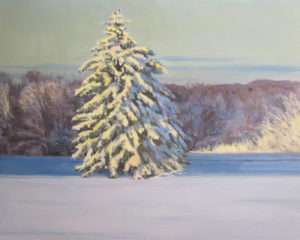 Tree in Winter Light,16x20, $1,700, oil