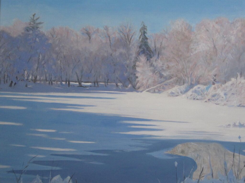 Pond after the Snowfall, 18x24, $3000