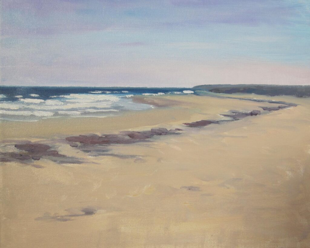 Quiet Beach, 8x10, oil $595