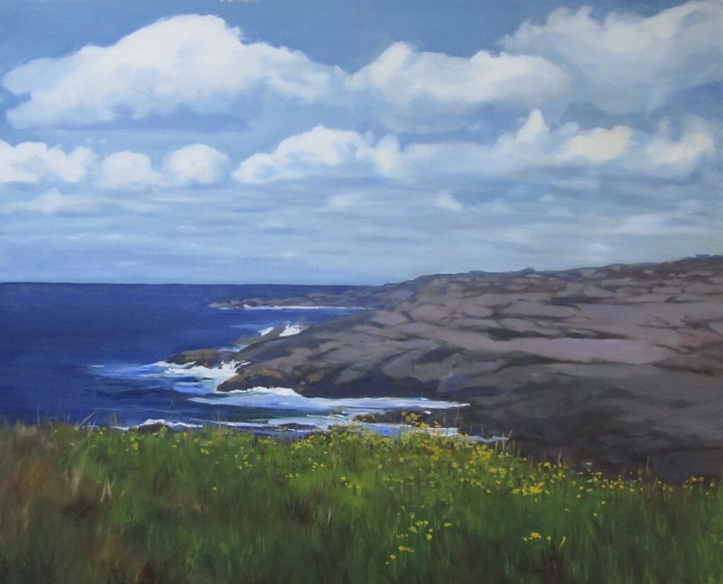 “Lobster Cove, Wildflowers” 24 x30, $3500