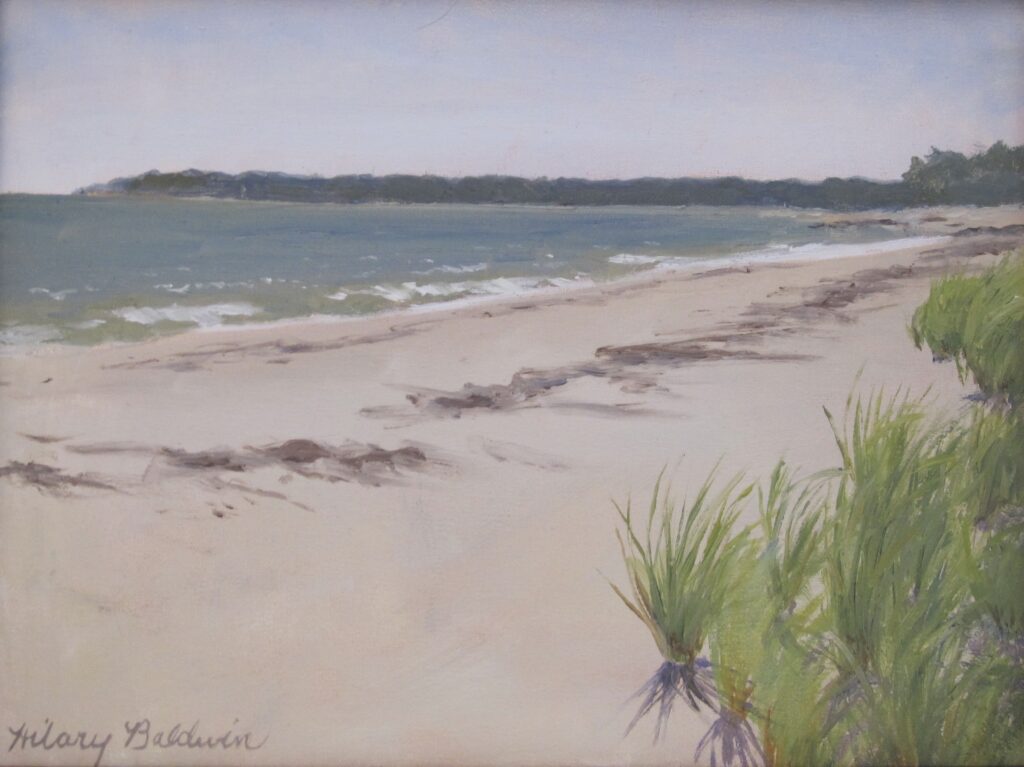 Gray Beach Day, II, oil, 9x12, 550